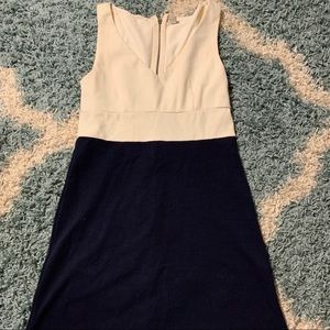 J CREW Navy/White Color block Dress Size 8